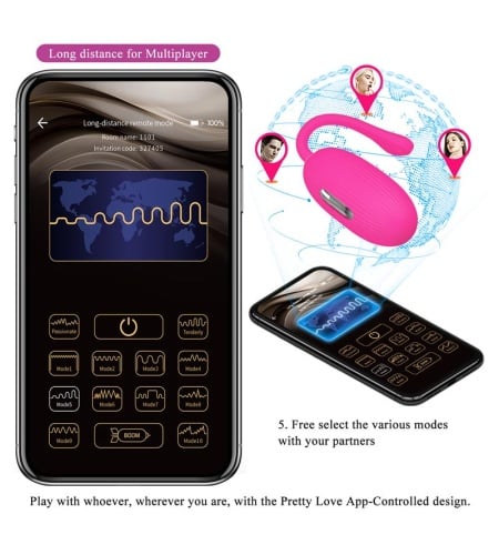 Huevo Vibrador Magenta Con Electro shock