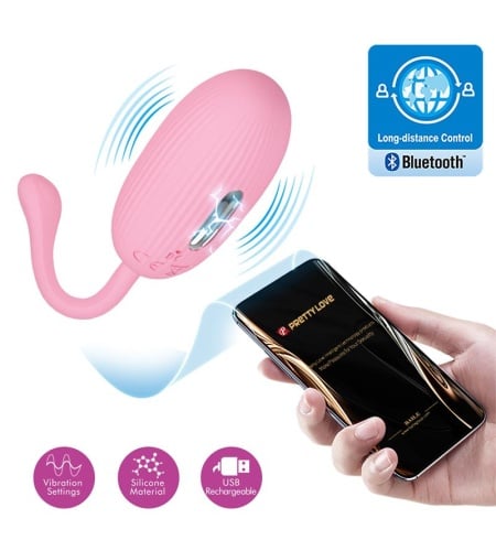 Huevo Vibrador Con Descarga Eléctrica Rosa
