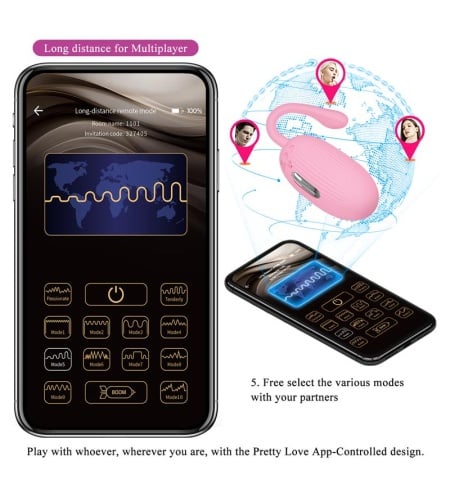 Huevo Vibrador Con Descarga Eléctrica Rosa