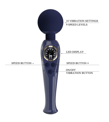 Skyler Vibrador Wand Azul