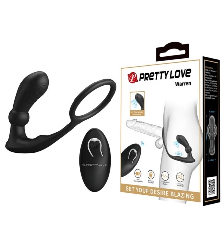 Anillo & Vibrador Anal Negro