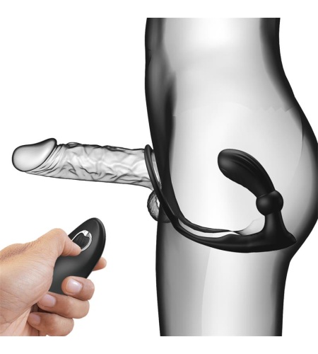 Anillo & Vibrador Anal Negro