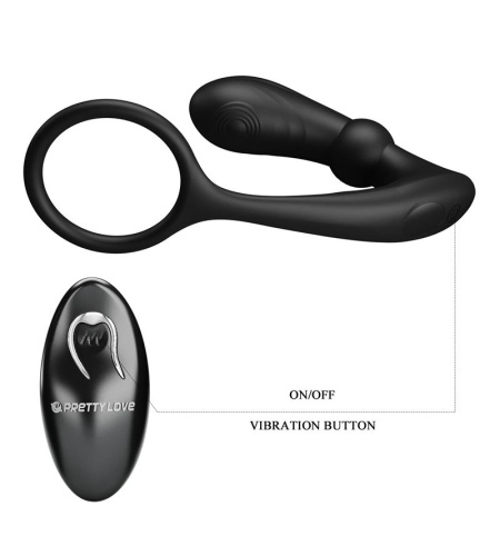 Anillo & Vibrador Anal Negro