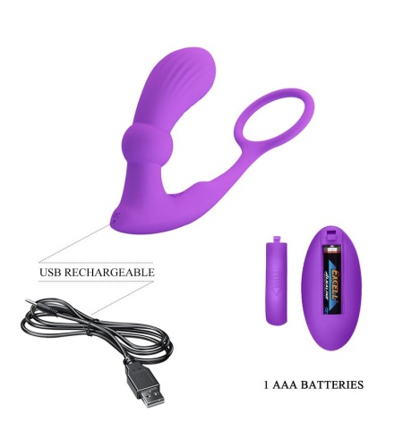 Anillo & Vibrador Anal Violeta