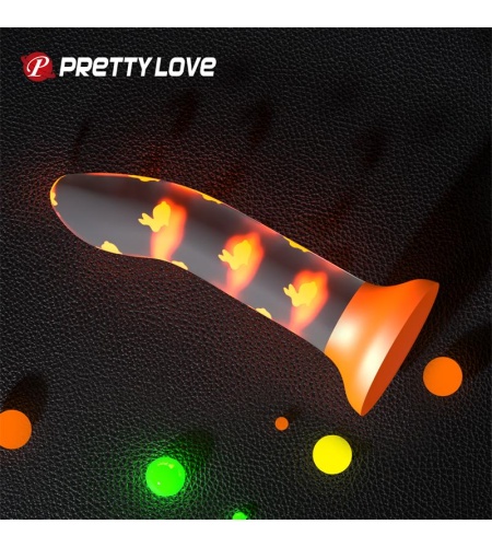 Dildo Fluorescente Luminoso Naranja