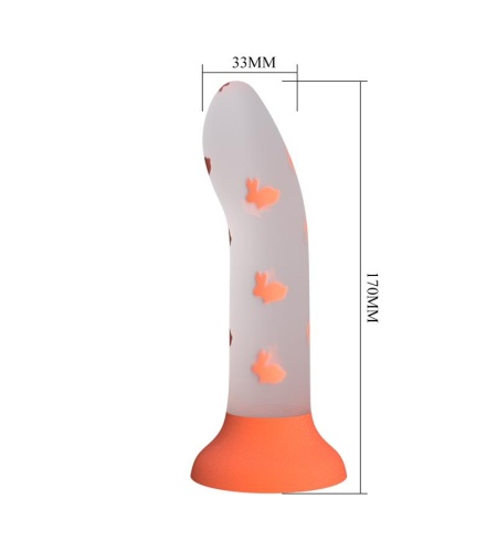Dildo Fluorescente Luminoso Naranja
