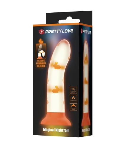 Dildo Fluorescente Luminoso Naranja