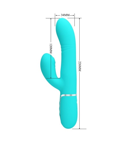 Vibrador Punto G Multifunción Verde Agua