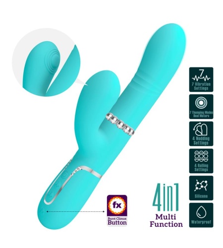 Vibrador Punto G Multifunción Verde Agua
