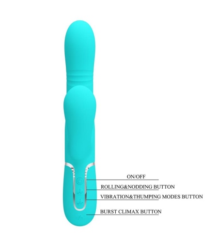 Vibrador Punto G Multifunción Verde Agua