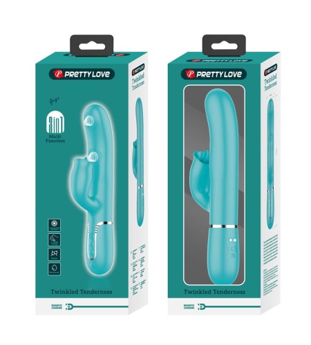 Vibrador Rabbit Con Licking Verde Agua