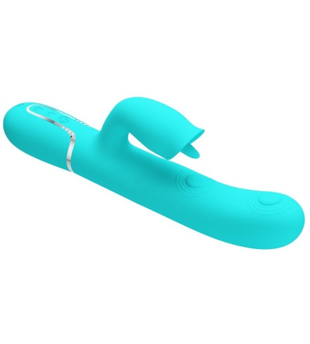 Vibrador Rabbit Con Licking Verde Agua