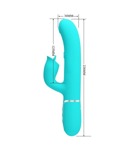 Vibrador Rabbit Con Licking Verde Agua