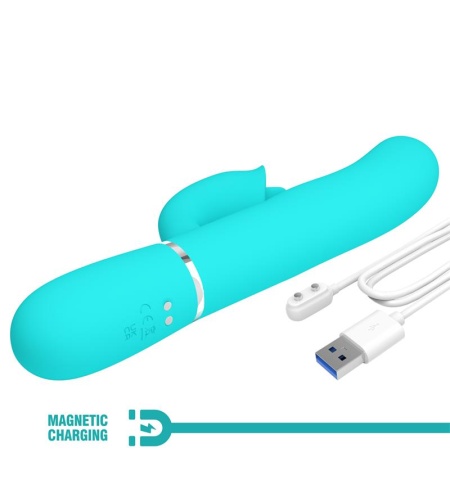Vibrador Rabbit Con Licking Verde Agua