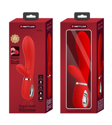 Vibrador de Silicona Punto G Multifunción Rojo