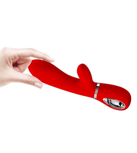 Vibrador de Silicona Punto G Multifunción Rojo