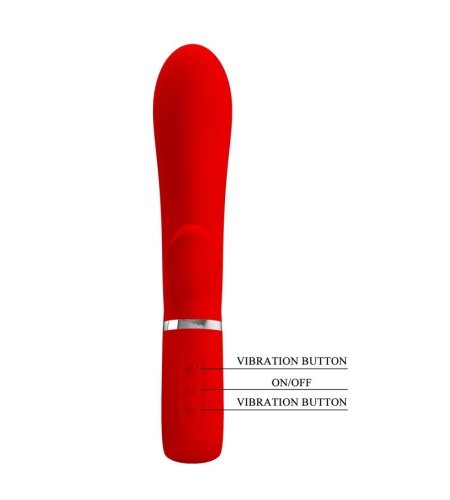 Vibrador de Silicona Punto G Multifunción Rojo