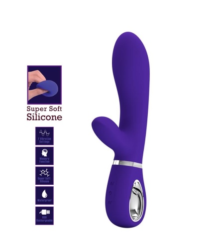 Vibrador de Silicona Doble Punto G Violeta