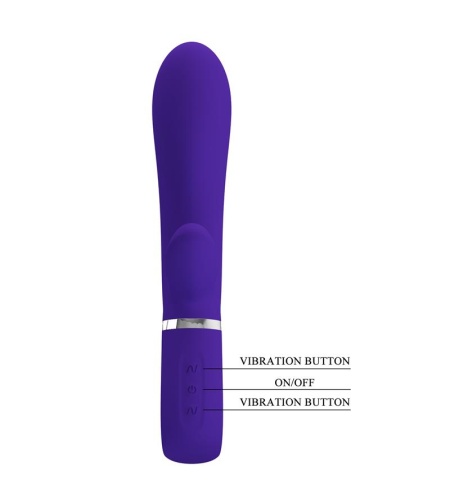 Vibrador de Silicona Doble Punto G Violeta