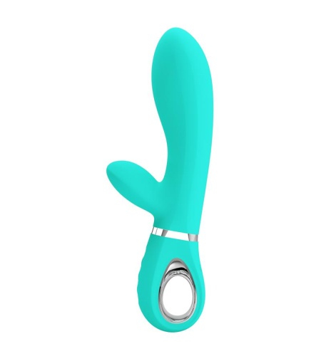 Vibrador de silicona Multifunción Verde Agua