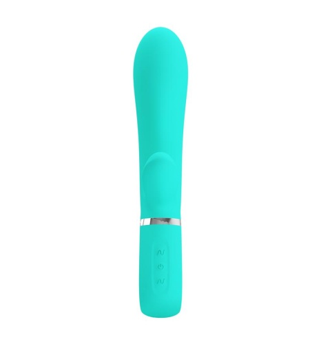 Vibrador de silicona Multifunción Verde Agua
