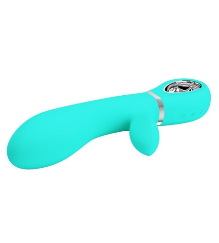 Vibrador de silicona Multifunción Verde Agua