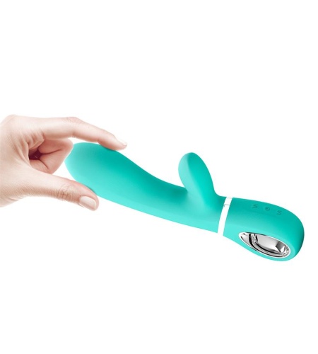 Vibrador de silicona Multifunción Verde Agua