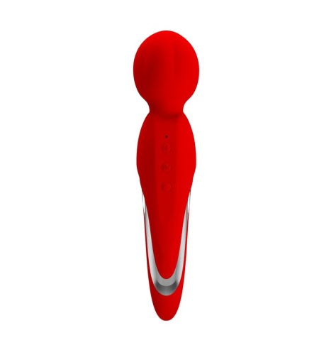 Vibrador Micrófono Recargable Wand Rojo