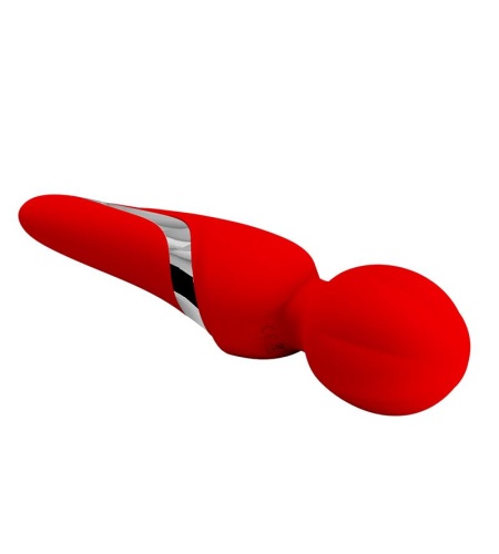 Vibrador Micrófono Recargable Wand Rojo