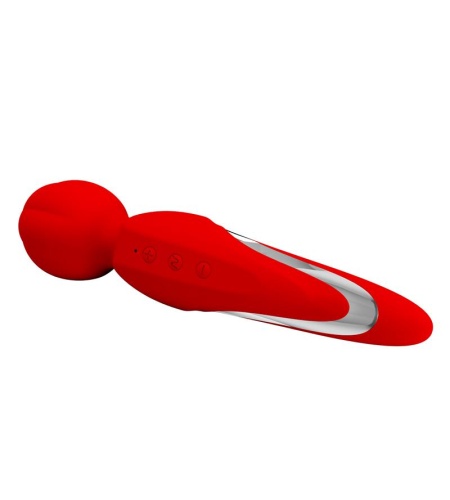 Vibrador Micrófono Recargable Wand Rojo