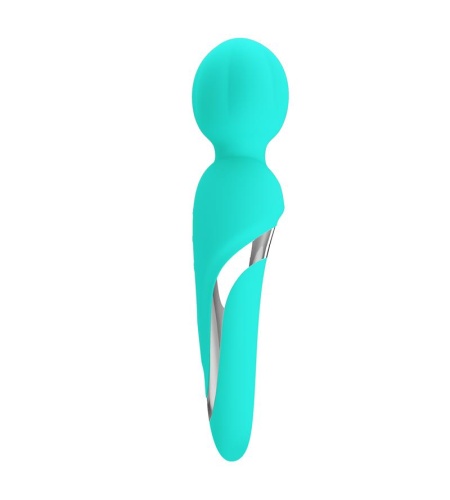 Vibrador Micrófono Recargable Wand Verde Agua