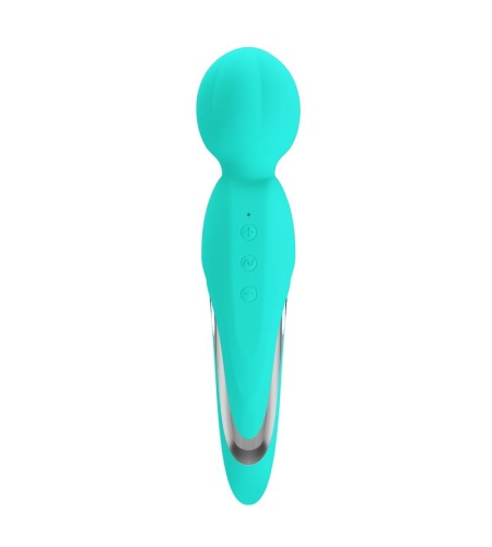 Vibrador Micrófono Recargable Wand Verde Agua