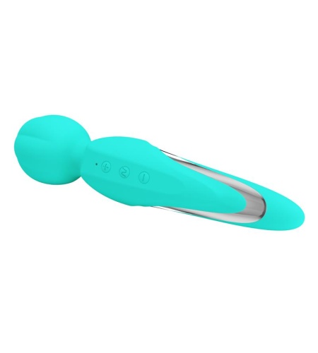 Vibrador Micrófono Recargable Wand Verde Agua