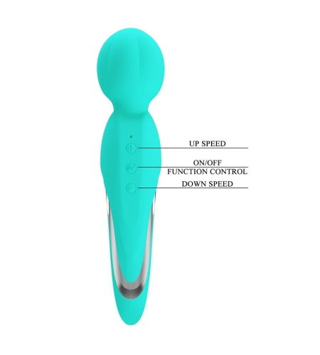 Vibrador Micrófono Recargable Wand Verde Agua