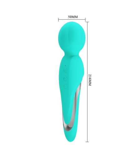 Vibrador Micrófono Recargable Wand Verde Agua