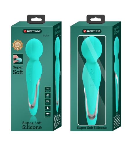 Vibrador Micrófono Recargable Wand Verde Agua