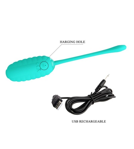 Kirk Huevo Vibrador Recargable Verde Agua