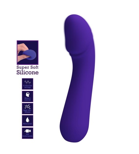 Cetus Vibrador Recargable Silicona Premium Lila