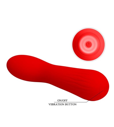 Vibrador Tacto Soft Recargable Rojo