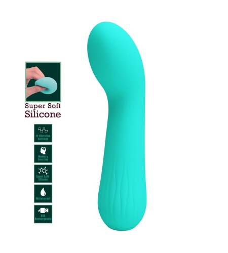 Faun Vibrador Tacto Soft Recargable Verde Agua