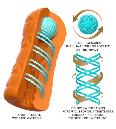 Masturbador Espiral Cheney Naranja