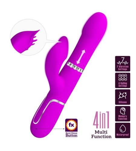 Vibrador Rabbit Perlas Rosa