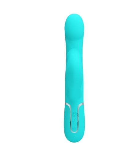 Vibrador Rabbit Perlas Verde Agua