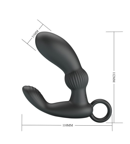 Cayla Masajeador Vibrador Anal Negro