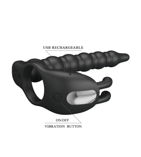 Anillo Vibrador con Doble Penetración