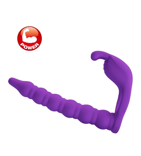 Anillo Pene Con Plug Vibrador Lila