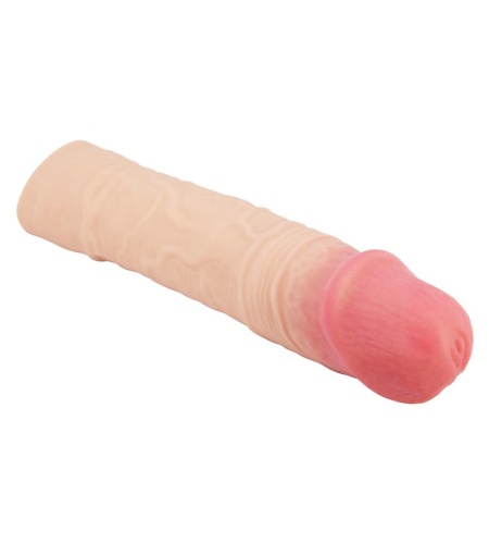 Funda Pene Con Extensión De 7.6 Cm Natural