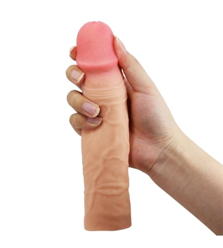 Funda Pene Con Extensión De 7.6 Cm Natural