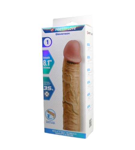 Funda Pene Con Extensión De 7.6 Cm Natural