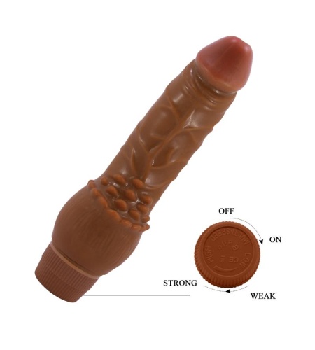 Vibrador Realístico 19.5 Cm Mulato